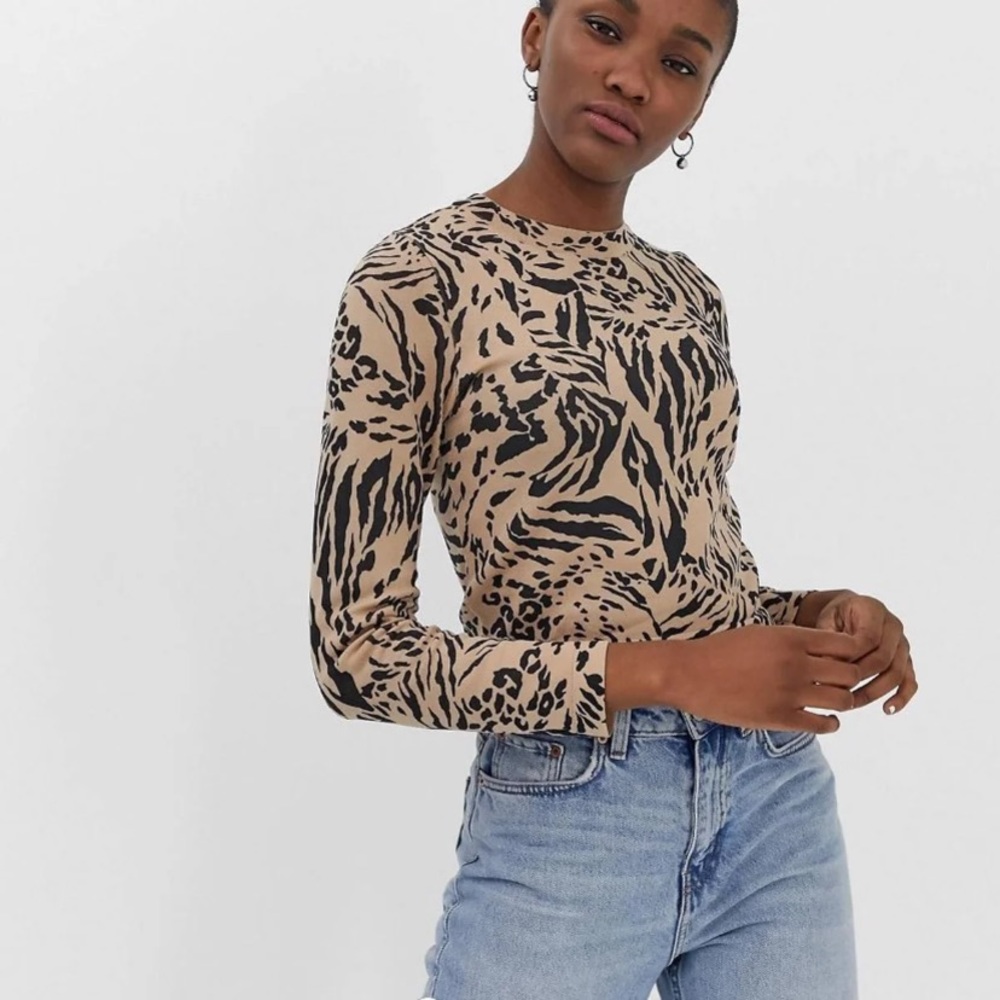 NWT Asos Mixed Animal Sweater